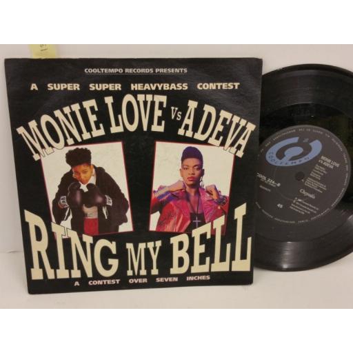 MONIE LOVE VS. ADEVA ring my bell, PICTURE SLEEVE, 7 inch single, COOL 224