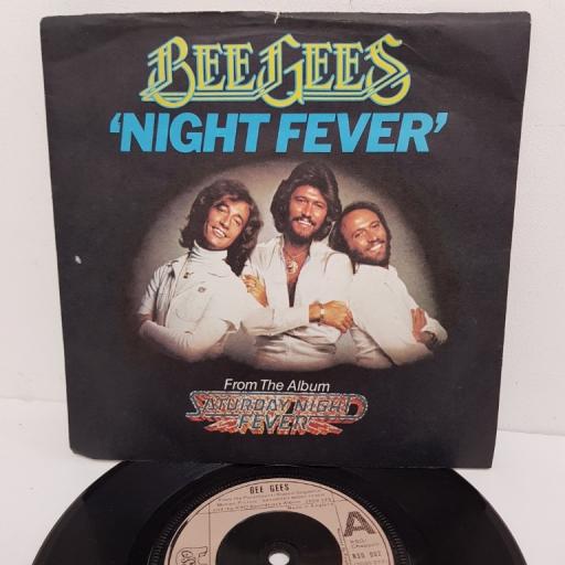 BEE GEES, night fever, B side down the road, RSO 002, 7" single