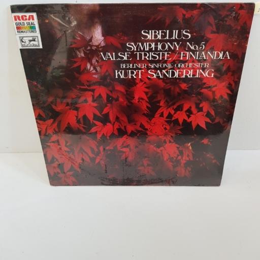 Jean Sibelius, Berliner Sinfonie-Orchester, Kurt Sanderling ‎– Sinfonie Nr. 5, Finlandia, Valse Triste, GL 71218, 12" LP