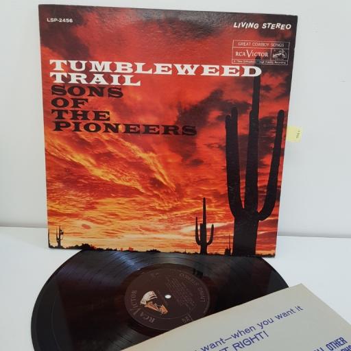 TUMBLEWEED TRAIL, sons of the pioneers, NEELY PLUMB, 12" LP, LPM/LSP - 2456