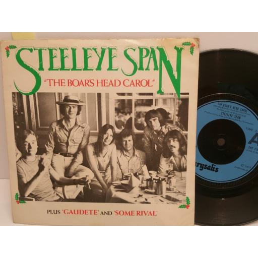 STEELEYE SPAN the boars head carol PLUS gaudette & some rival. 7 inch PICTURE SLEEVE EP CHR 2192