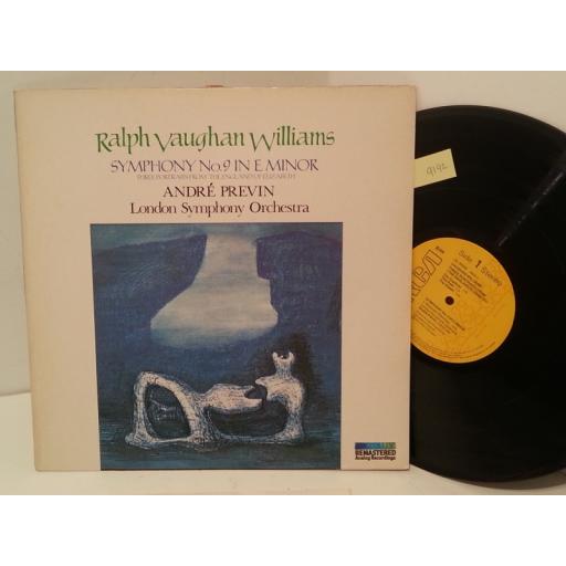 RALPH VAUGHAN WILLIAMS, ANDRE PREVIN, LONDON SYMPHONY ORCHESTRA symphony no. 9 in e minor, GL 89696