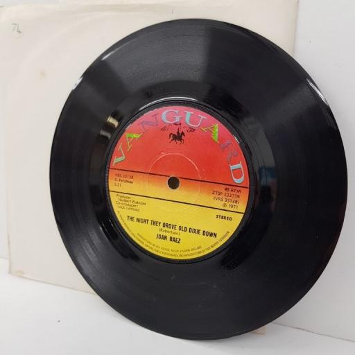 JOAN BAEZ, the night they drove old dixie down, B side when time is stolen, VRS 35138, 7" single
