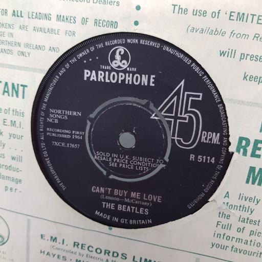 THE BEATLES, can't buy me love, B side you can't do that, R 5114, 7" single