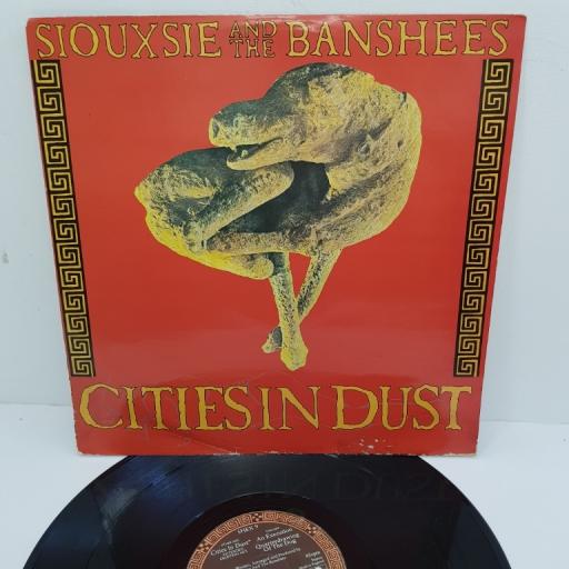SIOUXSIE AND THE BANSHEES, cities in dust (extended eruption mix), B side an execution and quarterdrawing of the dog, SHEX 9, 12" single