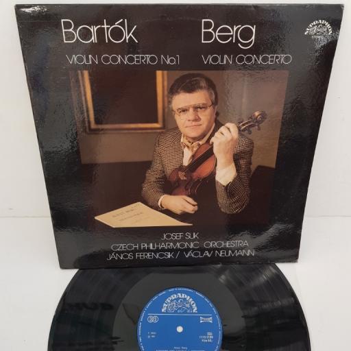 Bartók / Berg - Josef Suk, Czech Philharmonic Orchestra, János Ferencsik / Václav Neumann ‎– Violin Concerto No.1 / Violin Concerto, 1110 3180, 12" LP