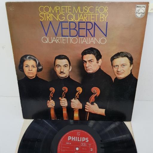 Webern, Quartetto Italiano ‎– Complete Music For String Quartet, 6500 105, 12" LP