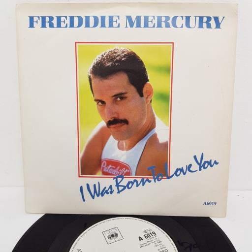 FREDDIE MERCURY, I was born to love you, B side stop all the fighting, A 6019, 7" single