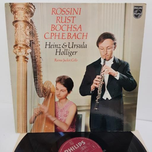 Rossini, Rust, Bochsa, C.Ph.E. Bach, Heinz Holliger, Ursula Holliger ‎– Works For Oboe & Harp, SAL 3773, 12" LP