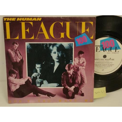 THE HUMAN LEAGUE don't you want me, PICTURE SLEEVE, 7 inch single, VS 466