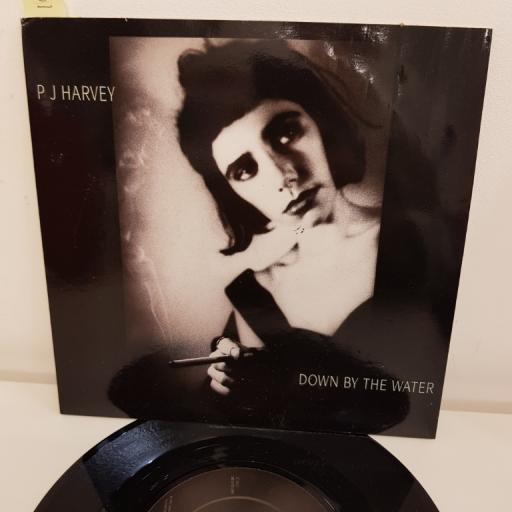 P J HARVEY, down by the water, B side lying in the sun and somebody's down, smoebody's name, IS 607, 7" single