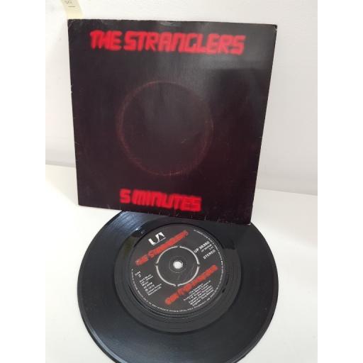 THE STRANGLERS, 5 minutes, side B rok it to the moon, UP 36350, PICTURE SLEEVE, 7'' single