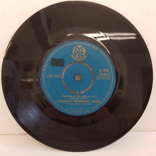 CLARENCE FROGMAN HENRY, standing in the need of love, B side on bended knees, 7N.25115, 7" single