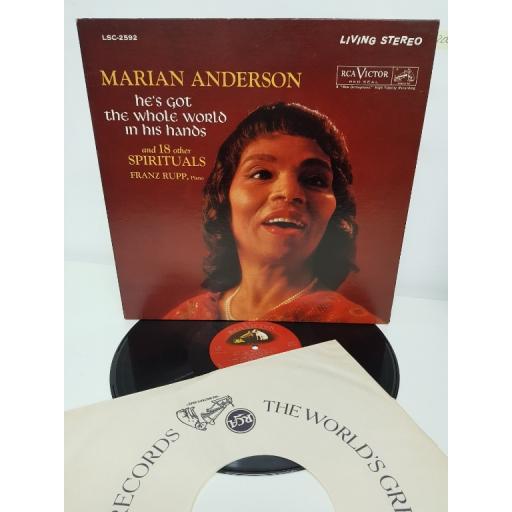 MARIAN ANDERSON, FRANZ RUPP, he's got the whole world in his hands and 18 other spirituals, LSC-2592, 12" LP