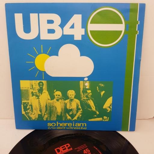 UB40, so here I am, B side silent witness (live), 7DEP5, 7" single
