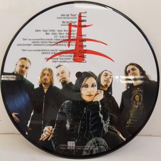 LACUNA COIL, closer (exclusive radio/video mix and edit), B side (exclusive acoustic version), 77589-1, 7" single, picture disc