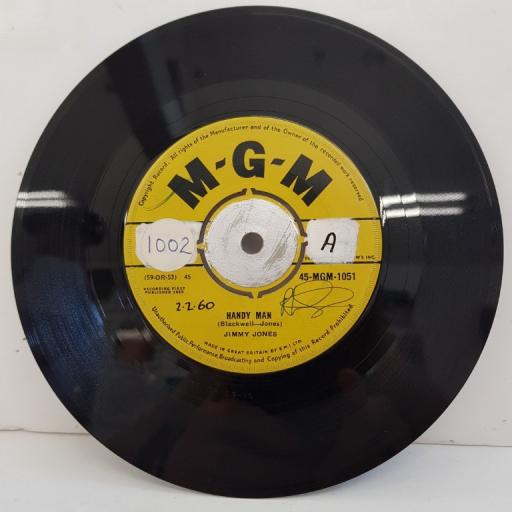 JIMMY JONES, handy man, B side the search is over, 45-MGM-1051, 7" single