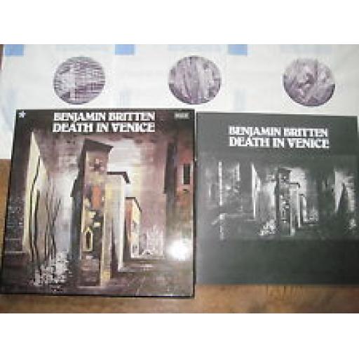 BENJAMIN BRITTEN death in venice, 3 x lp, libretto, SET 581-3