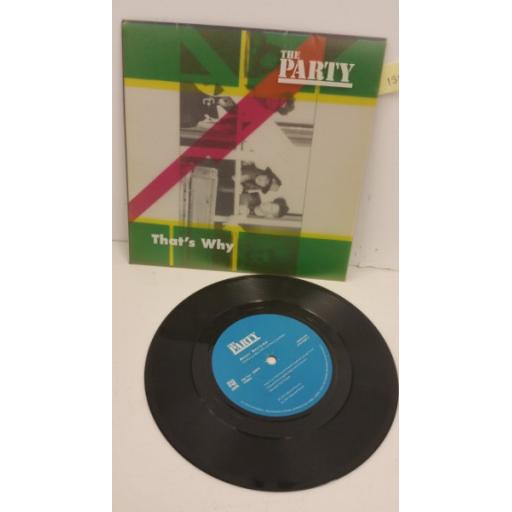 THE PARTY that's why, 7 inch single, HWD 103