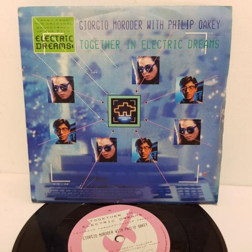 GIORGIO MORODER WITH PHILIP OAKEY, together in electric dreams, B side (instrumental), VS 713, 7" single
