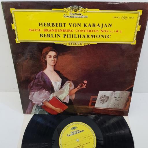 Herbert von Karajan - Bach - Berliner Philharmoniker ‎– Brandenburgische Konzerte Nr. 1, 2 & 3, 139 005, 12" LP