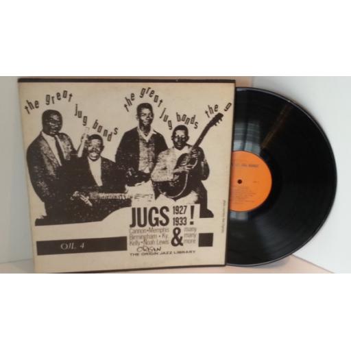 The Great Jug Bands. Jugs 1927-1933. Cannon, Memphis, Birmingham, KY, Kelly, Noah. Origin Jazz Library OJL 4