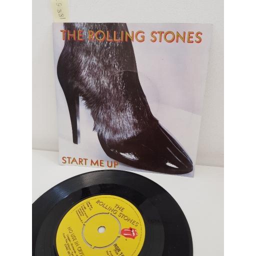 THE ROLLING STONES, start me up, side B no use in crying, RSR 108, 7'' single