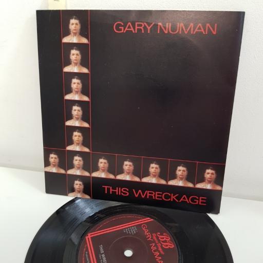GARY NUMAN, this wreckage, B side photograph, BEG 50, 7" single