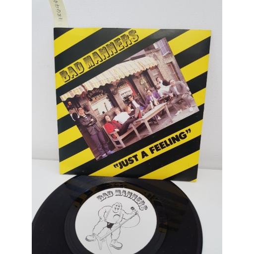 BAD MANNERS, just a feeling , side b suicide, MAG 187, 7'' single