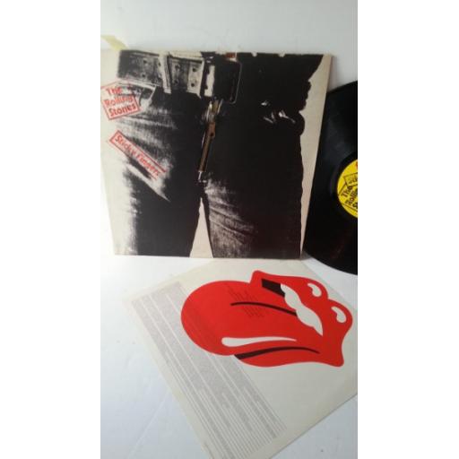 Rolling Stones STICKY FINGERS.12" vinyl LP. COC 59100. LARGE ZIPPER