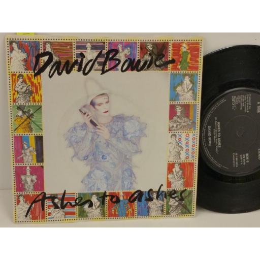 DAVID BOWIE ashes to ashes, PICTURE SLEEVE, 7 inch single, BOW 6