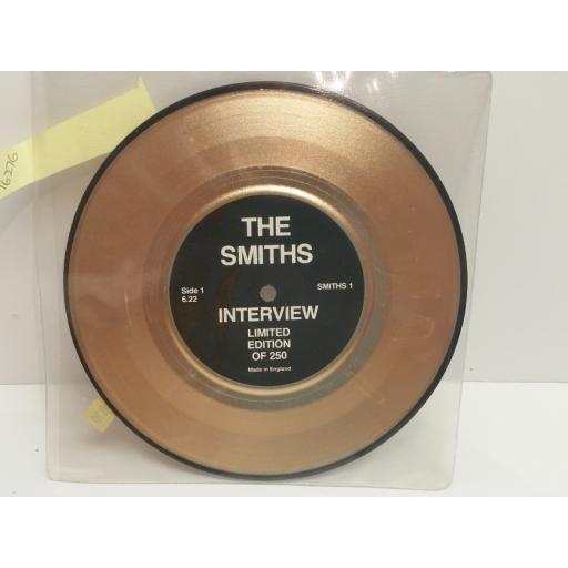 THE SMITHS interview LIMITED EDITION OF 250, 7 INCH GOLD RECORD. SMITHS 1