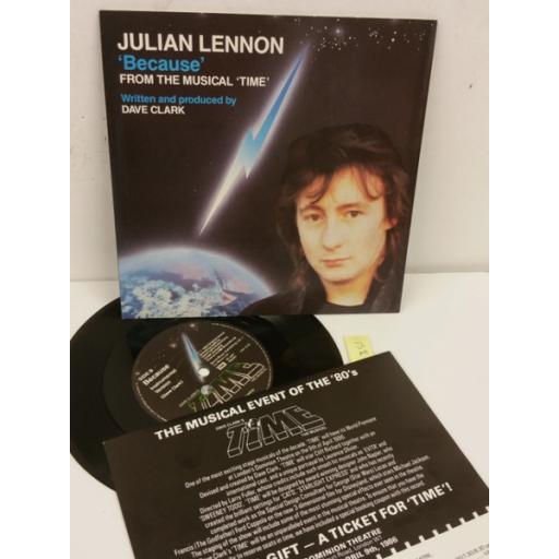 JULIAN LENNON because, 7 inch single, EMI 5538