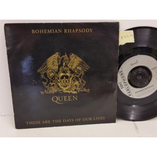 QUEEN bohemian rhapsody / these are the days of our lives, PICTURE SLEEVE, 7 inch single, QUEEN 20