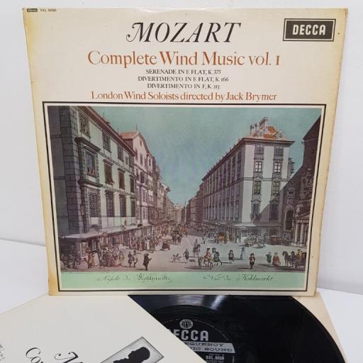 Mozart, London Wind Soloists Directed By Jack Brymer ‎– Complete Wind Music Vol. I, SXL 6050, 12" LP