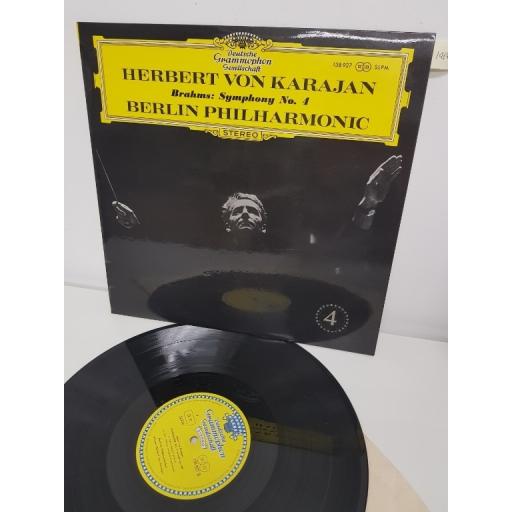 BRAHMS - HERBERT VON KARAJAN, BERLINER PHILHARMONIKER, symphonie nr. 4, 138 927, 12" LP