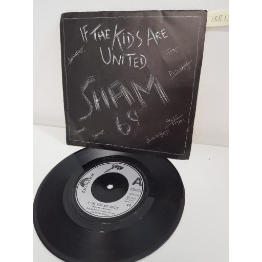 SHAM 69, if the kids are united, side B sunday morning nightmare, 2059 050, PICTURE SLEEVE, 7'' single