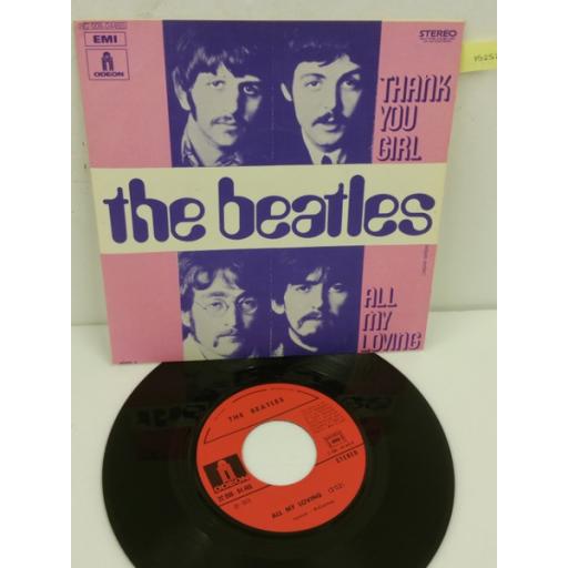 THE BEATLES thank you girl / all my loving, 7 inch single, 2C 006 04465