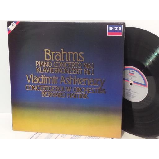 BRAHMS, VLADIMIR ASHKENAZY, CONCERTGEBOUW ORCHESTRA, BERNARD HAITINK piano concerto no. 1,DIGITAL RECORDING. SXDL 7552