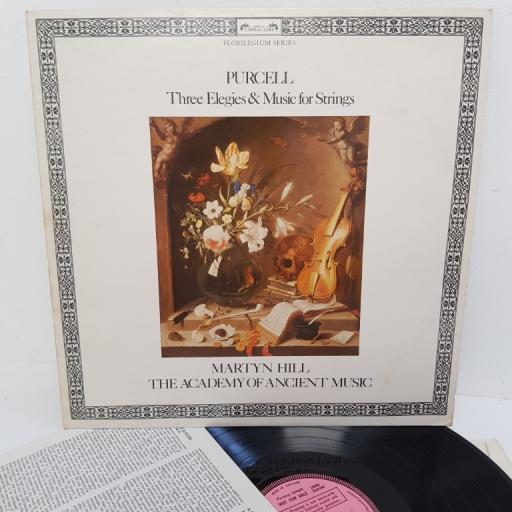 Purcell - Martyn Hill, The Academy Of Ancient Music ‎– Three Elegies & Music For Strings, DSLO 514, 12" LP, factory sample