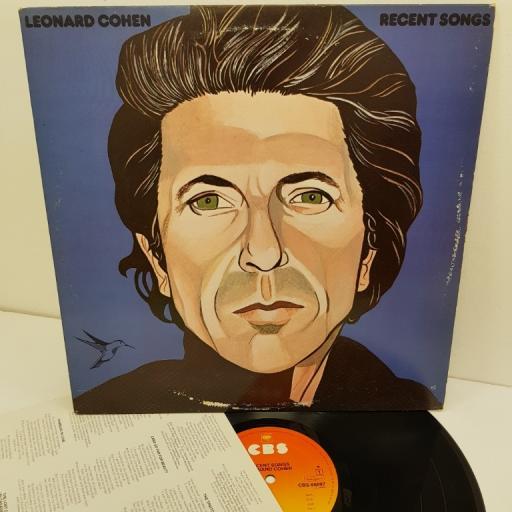 LEONARD COHEN, recent songs, CBS-86097, 12" LP