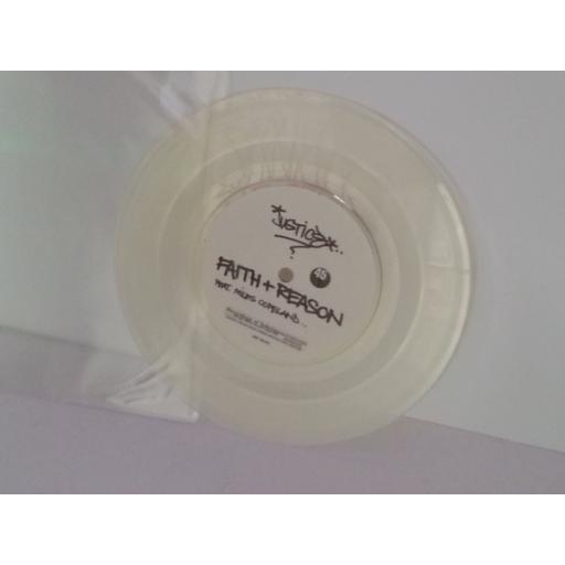 JUSTICE faith and reason feat miles copeland, 7 inch single, clear vinyl