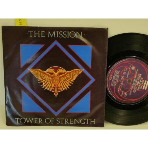 THE MISSION tower of strength, PICTURE SLEEVE, 7 inch single, MYTH 4