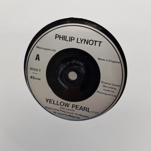 PHILIP LYNOTT, yellow pearl, B side girls, SOLO 3, 7" single