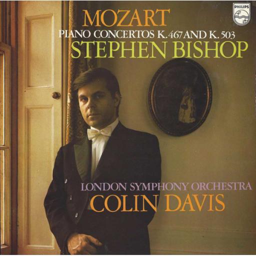 MOZART, STEPHEN BISHOP, LONDON SYMPHONY ORCHESTRA, COLIN DAVIS, piano concertos K.467 and K.503, 6500 431, 12" LP