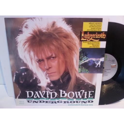 David Bowie UNDERGROUND EXTENDED DANCE MIX, 12 inch single