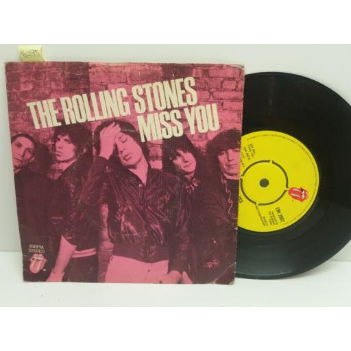 THE ROLLING STONES miss you, far away eyes. 7 inch picturte sleeve. EMI 2802