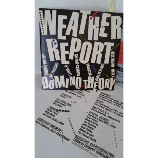 WEATHER REPORT domino theory, track list insert, FC 39147