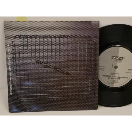 ORCHESTRAL MANOEUVRES IN THE DARK message, PICTURE SLEEVE, 7 inch single, DIN 15