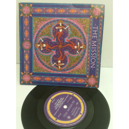 THE MISSION severina, tomorrow never knows. 7 inch picture sleeve. MYTH 3